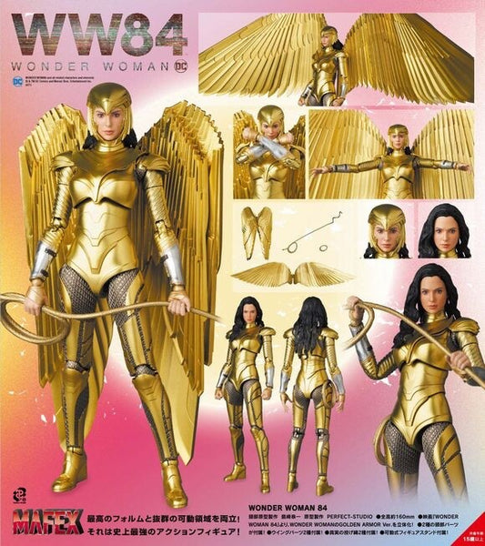 Wonder Woman 1984 MAFEX No.148 Wonder Woman (Golden Armor Ver.) Action Figure