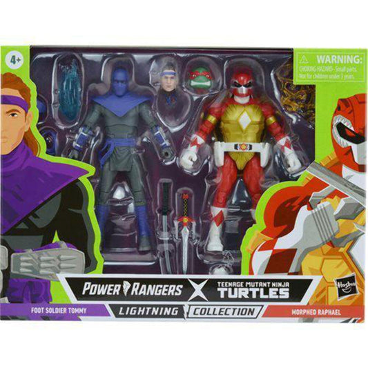 Power Rangers X Teenage Mutant Ninja Turtles Lightning Collection Morphed Raphael & Foot Soldier Tommy
