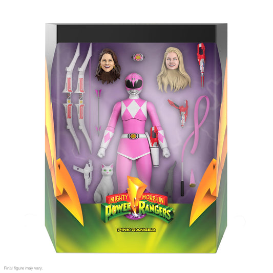 Super7 ULTIMATES! Mighty Morphin Power Rangers Pink Ranger - 7" Power Rangers Action Figure