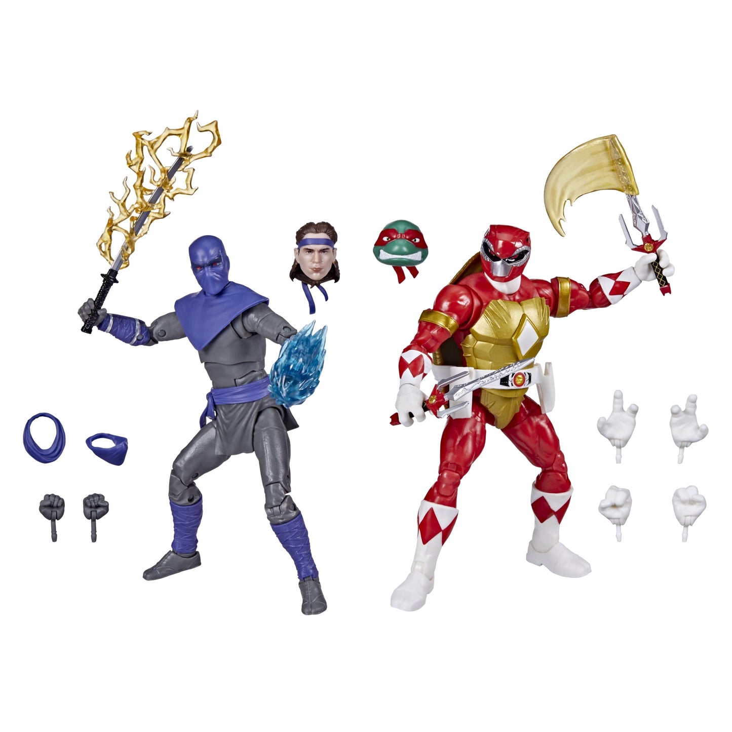Power Rangers X Teenage Mutant Ninja Turtles Lightning Collection Morphed Raphael & Foot Soldier Tommy