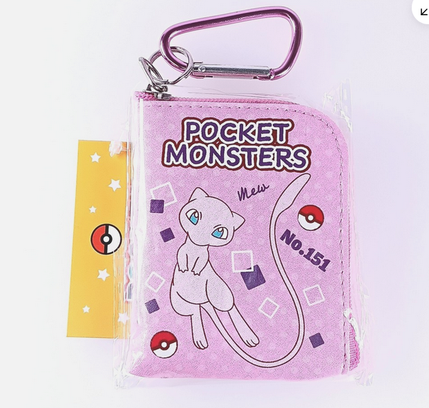 Mew Pokemon L-shaped Mini Pouch Keychain Japanese Nintendo From Japan F/S